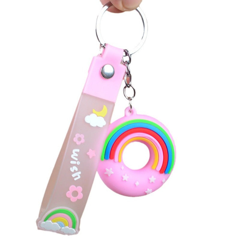Wholesale Pvc Soft Donut Keychain
